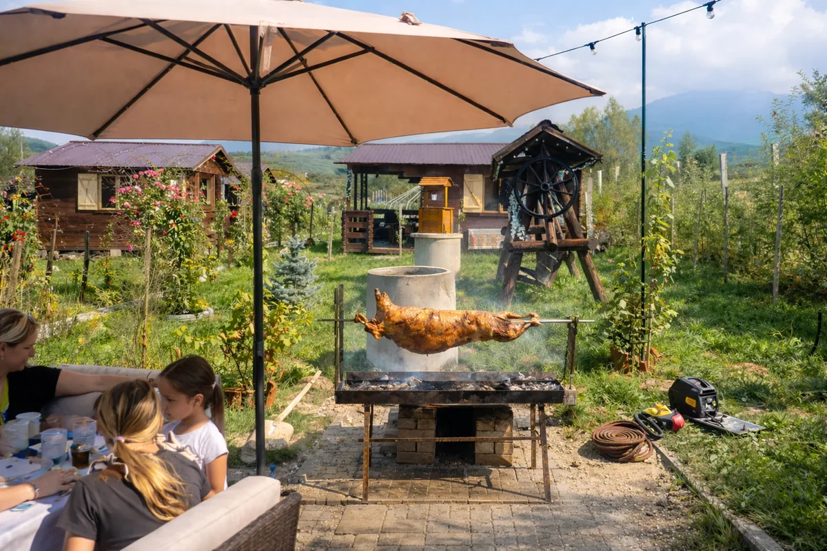 Zonă de gătit și relaxare în aer liber
