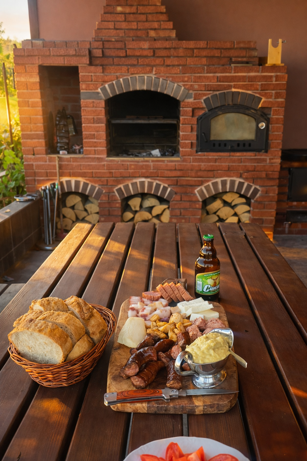 Cuptor si zona de gatit in aer liber